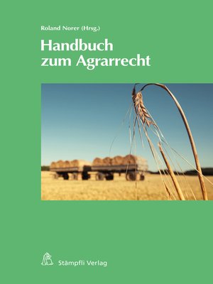 cover image of Handbuch zum Agrarrecht